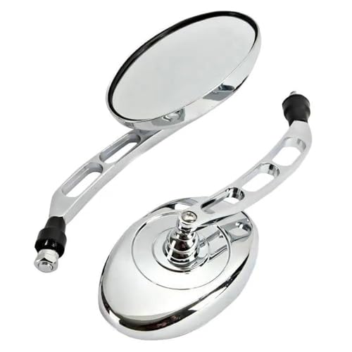Rétroviseurs moto ovales chromés pour Harley Davidson Electra Glide Ultra Classic FLHR
