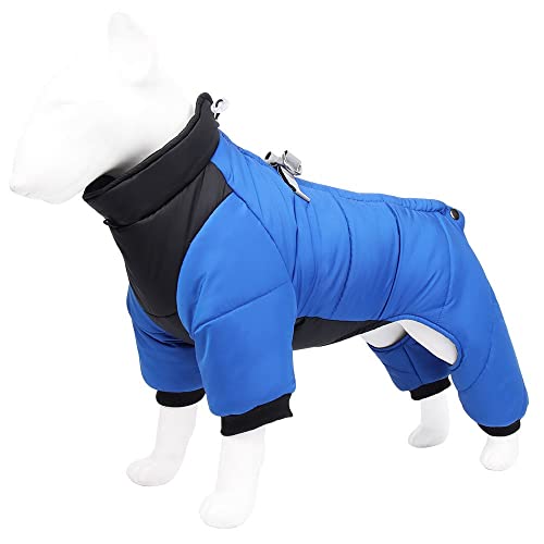 pawstrip Hunde-Wintermantel für kleine und mittelgroße und große Hunde, Schneejacke, wasserdicht, französische Bulldogge, warm, winddicht, Welpen-Schneeanzug, Outfit für kaltes Wetter Cover