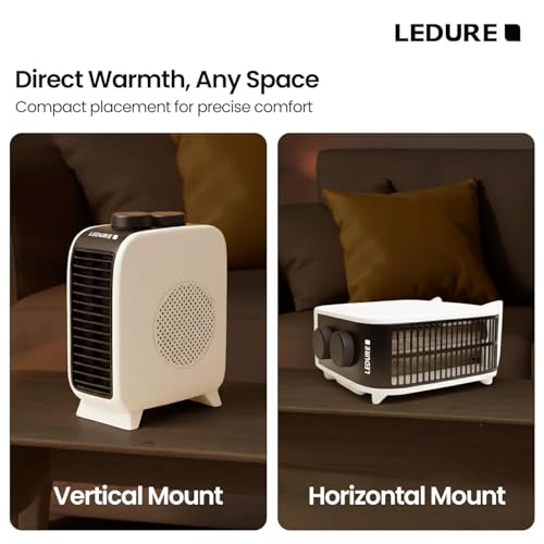 Image of LEDURE 2000W Velar Turbonite Fan Room Heater with Overheat Protection & Turbo Fan Blower | Dual Heat Settings & Adjustable Thermostat | Indoor Outdoor Electric Room Heater | 1 Year Warranty