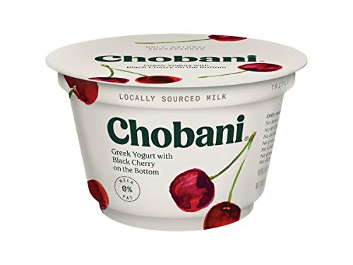 Chobani Simply 100 Non-Fat Greek Yogurt Black Cherry Blended