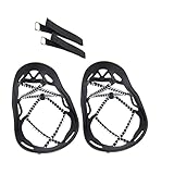 OnIUeZky Ice Cleats Traction Anti Slip Crampons Snow Grips Safe Protector Grips for Walking Boots Shoes M