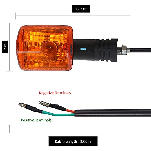 Image of NIKAVI INDA01 Blinker Indicator Assly. Compatible for Hero Splendor Plus (Set of 2)