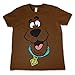 Scooby Doo Licenza Ufficiale Face Unisex Bambino Maglietta - Marrone 11/12 Anni