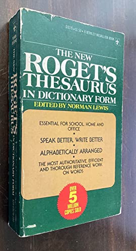 New Rogets Thesaurus 0425031764 Book Cover