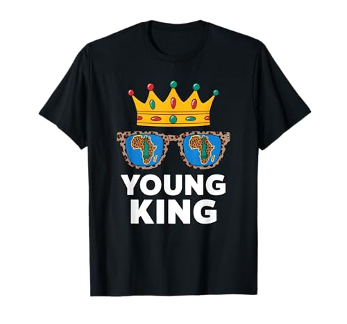 Young King Afroamericanos Niños Niños 1865 Junenth Camiseta