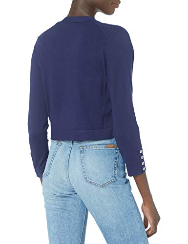 Tommy Hilfiger Women's Button Sleeve Shrug, Navy, Small2