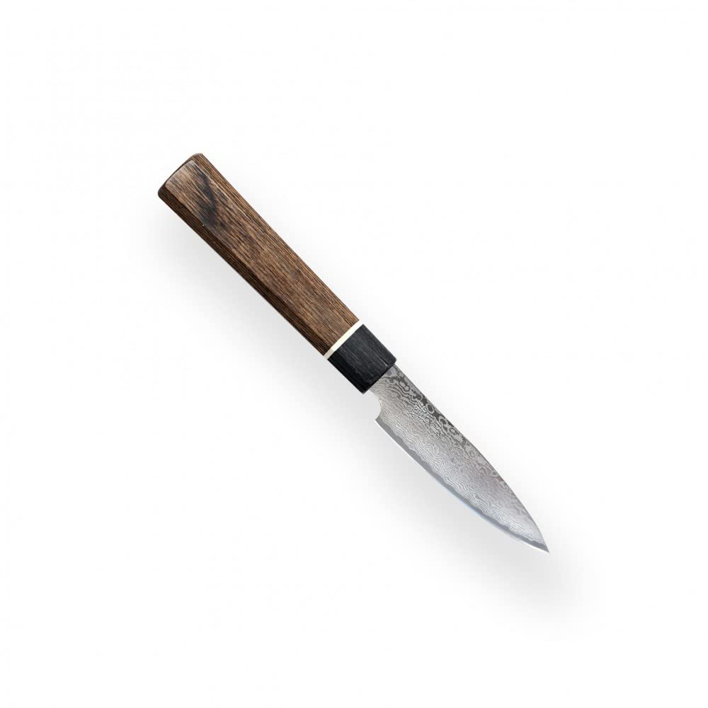 Suncraft VG-10 Black Damascus & Couteau de cuisine & Damas Couteaux de Chef 80 mm & Professionnel Japon Acier 67 couches avec manche en Pakkawood