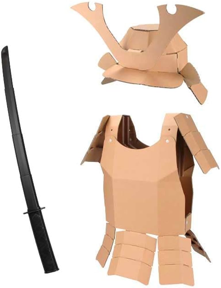 Amazon | なりきりシリーズダンボール兜+甲冑+模造刀セット対象年齢6 Amazon | なりきりシリーズダンボール兜+甲冑+模造刀セット対象年齢6