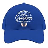Grandma EST 2027 Low Profile Hats for Women Breathable Caps Blue