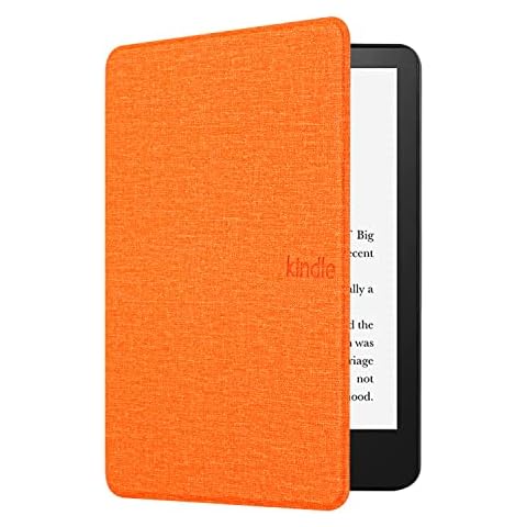 CIAOYE Case for 6.8" Kindle Paperwhite (11th Generation-2021) and Kindle Paperwhite Signature Edition, Light Shell Cover with Auto Wake/Sleep for Kindle Paperwhite 2021 E-Reader, Orange Cover