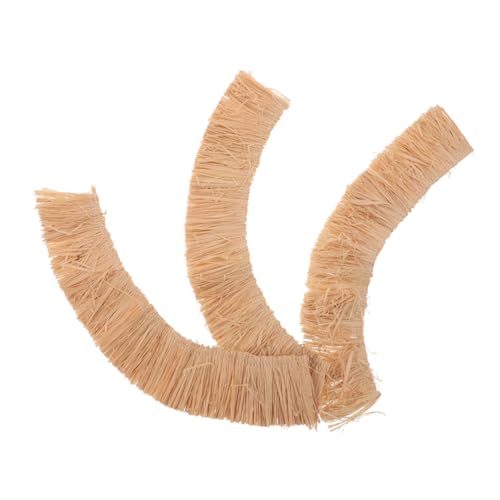 LIFKOME 3 Piezas Miniatura Tejado de Paja Artificial Material para Manualidades con Textura Realista para Dioramas Maquetas y Decoración Creativa Fácil de Instalar