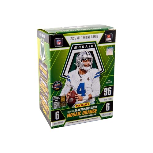 2025–26 Panini Mosaic Football Blaster Box – Retail Exclusive Mosaic Parallels & Inserts – NFL...