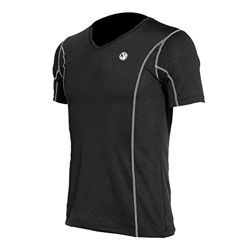 Hamimelon L Homme Cycliste T-Shirt vêtement de Sport Cyclisme VTT Bike Collant été Polyester élastique
