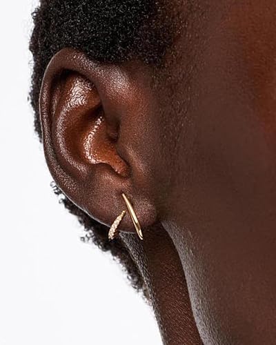 Gold Earrings for Women Trendy 14K Gold Plated Stud Earrings Dainty Minimalis Hypoallergenic CZ Earrings Jewelry Gifts for Her4