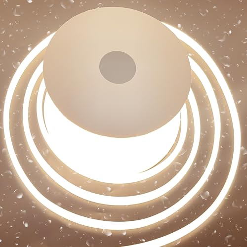 Image of AC 110V COB LED Strip 65.6FT Warm White 3000K CRI93 Outdoor Waterproof IP65 Ultra Bright LED Strip 288LEDs /M Suitable for Home and Garden Commercial Decoration (Warm White)
