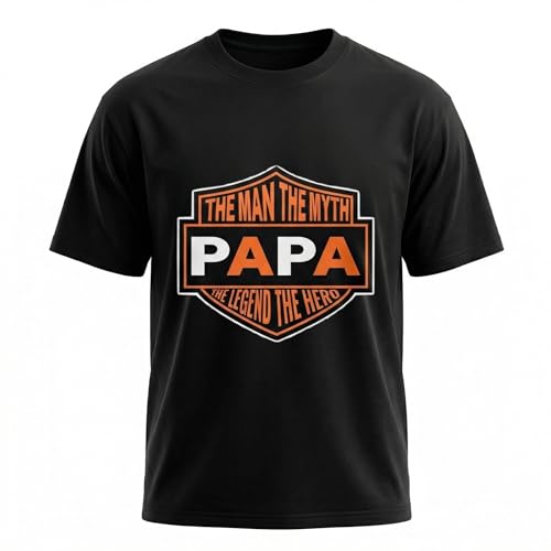 Zcpiyriin Papa Shirt Graphic Tees Men My Favorite People Call Me Papa Pure Cotton Soft Funny Tshirts (US Alpha X-Large Regular Regular The Man)