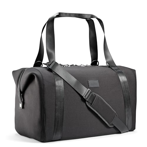 Fit & Fresh Premium Neoprene Weekender Bag With Trolley Sleeve - Large Overnight, Carry-on, Duffel, Gym, and Hospital Bag for Labor & Delivery