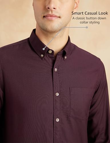 Image of Symbol Premium Men's Stylish Solid All Day Fresh Buttondown Casual Shirt-Regular Fit | Plain | Full Sleeve | Cotton Semi Formal Wear (Available in Plus Sizes)
