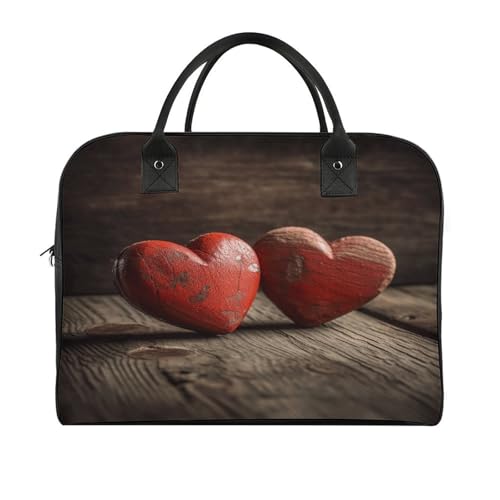 Bolso para portátil con patrón de corazón y correa ajustable miniatura 3