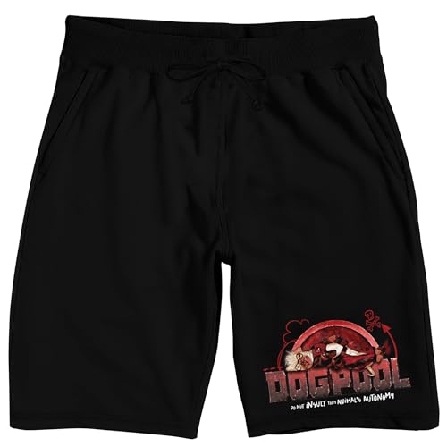 Deadpool Do Not Insult This Animal's Autonomy Men's Black Lounge Shorts