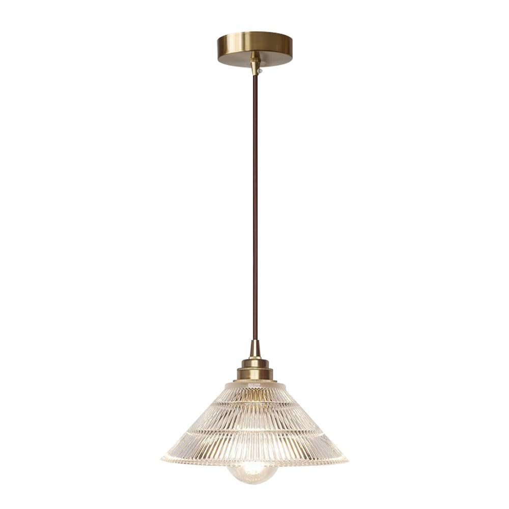ZGDHWCR E26 Light Source Transparent Glass Pendant Lamp, Flush Mount Ceiling Hanging Light, Nordic Industrial Style Chandelier, Restaurant Kitchen Island Bedroom Decoration Light Fixtures
