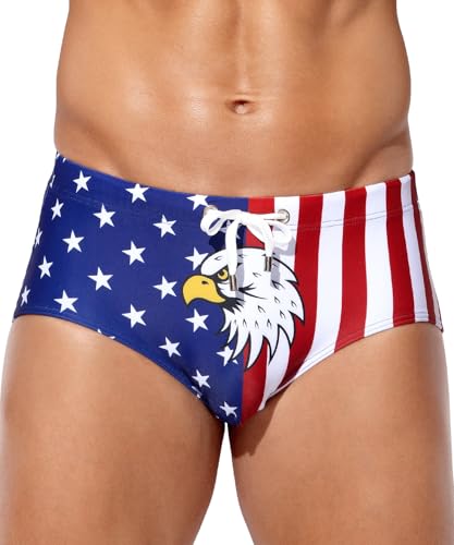 Arjen Kroos Mens Swim Briefs Trunks Bikini Swimwear Swimsuit Beach Print Shorts