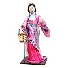 Chinese Doll for Girl, Asia Doll Decoration with Bracket Shoes, Headdress, Oriental 12inch for Birthday Wedding Valentine's Day