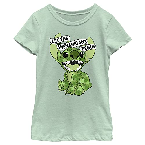 Disney Girl's Stitch Clovers T-Shirt