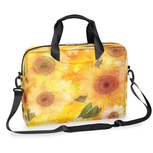 Bolso para laptop 15.6 pulgadas con patrón girasoles miniatura 1