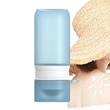 Applicatore a rullo per la protezione solare, dispenser in silicone ricaricabile da 100 ml, applicatore per protezione solare per bambini, bottiglia da viaggio, per viaggi, spiaggia, sport all'aria
