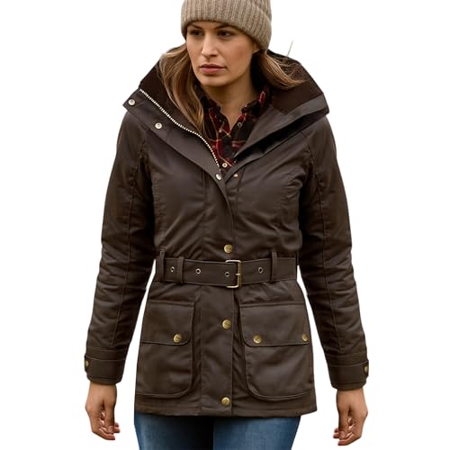 GAME Cantrell Padded Antique Waxed Jacket Brown