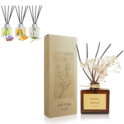 Difusor de aceites esenciales Amber & Moss con flores secas miniatura 1
