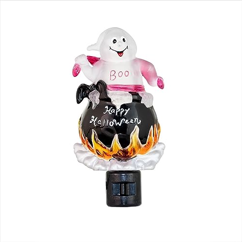 Image of Novelty Lights LED Lamp Lamp Ghost in Cauldron Halloween Decoration Night Light with Swivel Plug