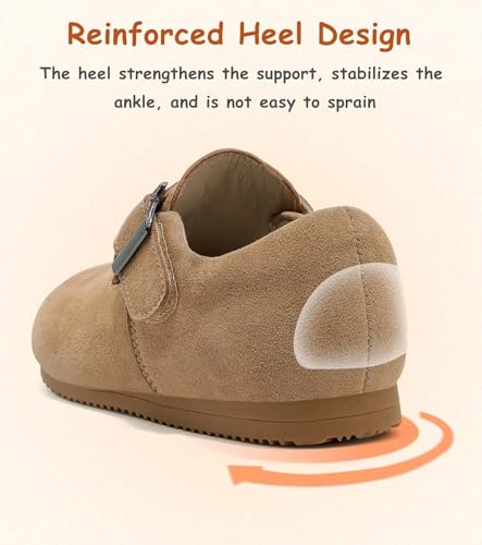 Image of Toddler Suede Shoes Genuine Leather Boys and Girls Casual Sneakers Spring Fall Flats