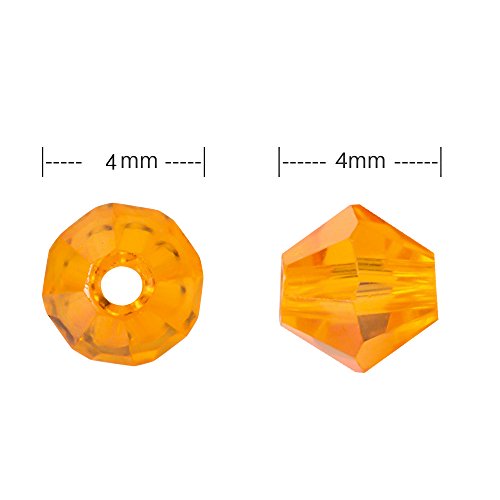 Lot 1800Pcs Glass Bicone Beads - Longwin Wholesale 4Mm Bicone Shaped Crystal Faceted Beads Jewelry Making Supply For Diy Beading Projects, Bracelets, Necklaces, Earrings & Other Jewelries (Color 2) #TOP3