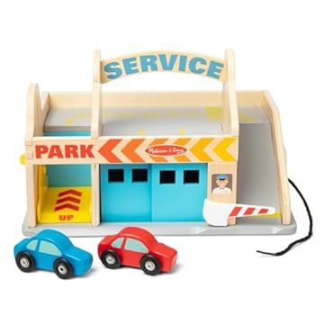 wooden garage and cars