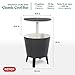 Keter Modern Cool Bar Outdoor Patio Furniture and Hot Tub Side Table with 7.5 Gallon Beer and Wine Cooler, Dark Grey