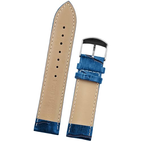 Image of DBLACK ''HIKRO'' Leather Watch Strap, Bamboo Design Full Padded Watch Belt / / For 18mm, 20mm, 22mm, 24mm, or 26mm Watch Band (Choose Your Size & Color)