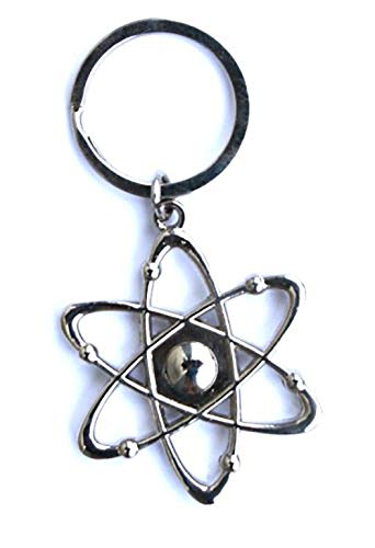 Anatomology Science Symbol Key Chain - Atom Key Chain - Silver