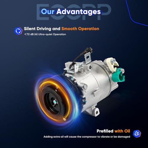 Image of ECCPP AC Compressor Fit for Hyundai Elantra 1.8L 2011-2013 | Fit for Kia Soul 2.0L 2012-2013 Fast Cooling AC Compressor with Clutch