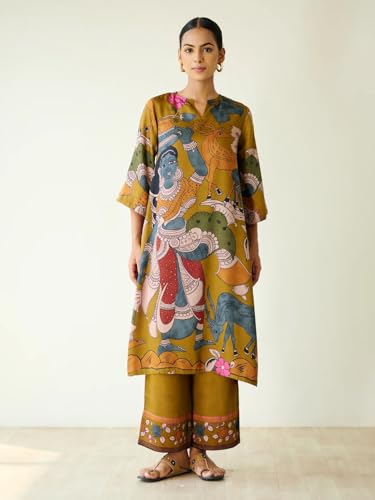 Image of ANNI Designer Women's Rayon Viscose Straight Printed Kurta with Palazzo