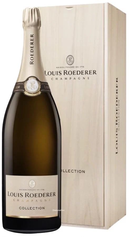 Jeroboam 3 Litri Champagne Collection 244 Louis Roederer, Pinot Nero, Chardonnay e Meunier, 12,5% Vol, Cassa in Legno