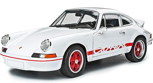 1:24 Scale Diecast Model Car Compatible with Welly 1973 Porsche 911 Carrera RS (White) 24086W