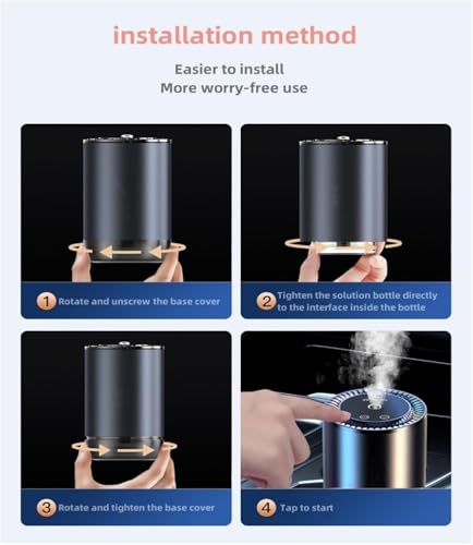 Image of Smart Car Air Freshener Natural Perfume New Atomization Experience Car Humidifier Adjustable Three Levels of Concentration Fashionable Starry Sky Atmosphere Rechargeable Automatic Switch(Deep Purple)
