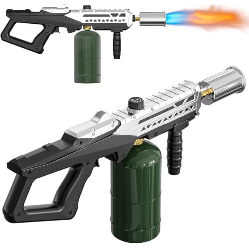 Image of Propane Torch Gun, Flamethrower Blow Torch with Adjustable Flame, Multipurpose Cooking Torch for BBQ, Searing Steak, Camping, Charcoal Lighter & Small Welding (Tank Not Included)