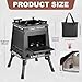 Wood Burning Stove, Camping Wood Stove, Small Portable Cast Iron Wood Stove: Compact Outdoor Cooking Solution with Carrying Bag (Small)