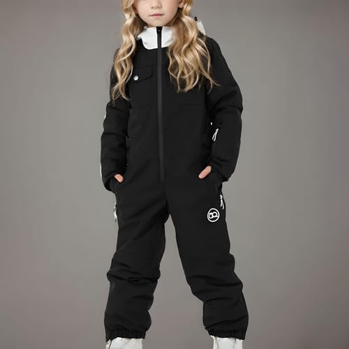 YRAETENM Snow Suits Kids Girls Boys One Piece Winter Waterproof Windproof Snowboard Jumpsuits Outdoor Warm Ski Suit Coveralls2