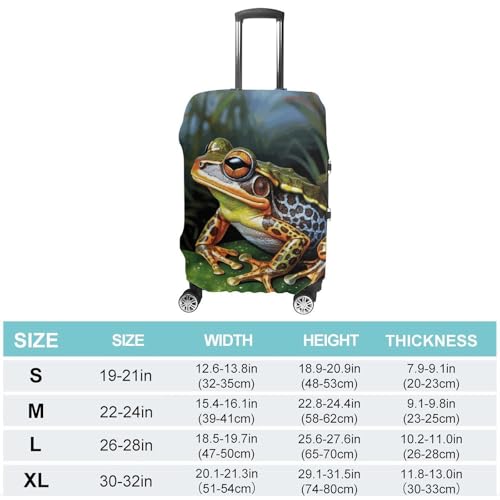 Travel Wheeled Suitcase Sleeve Dustproof Anti-scratch Tropical Frog Luggage Case Protective Cover For 19-32 Inch Luggage2
