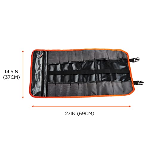 Ergodyne Arsenal 5871 Tool Roll-Up Pouch, 21-Pockets, Polyester, Black #TOP4