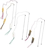 Spot Ethical Leather Strand Teaser Wand Cat Toy Asstd. 44in 6pcs.